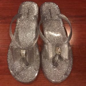 Sparkley Jelly flip flops
